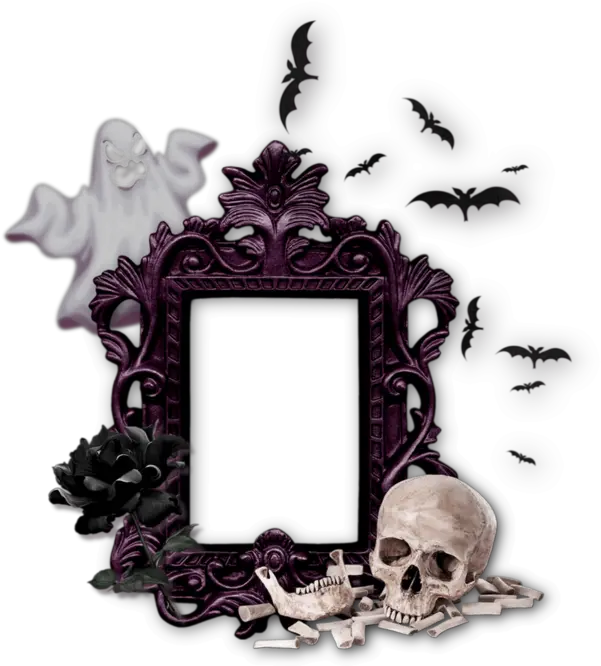  Skull Frame Png Cadre Png Gothique Halloween Picture Transparent Background Halloween Frame Png Halloween Frame Png