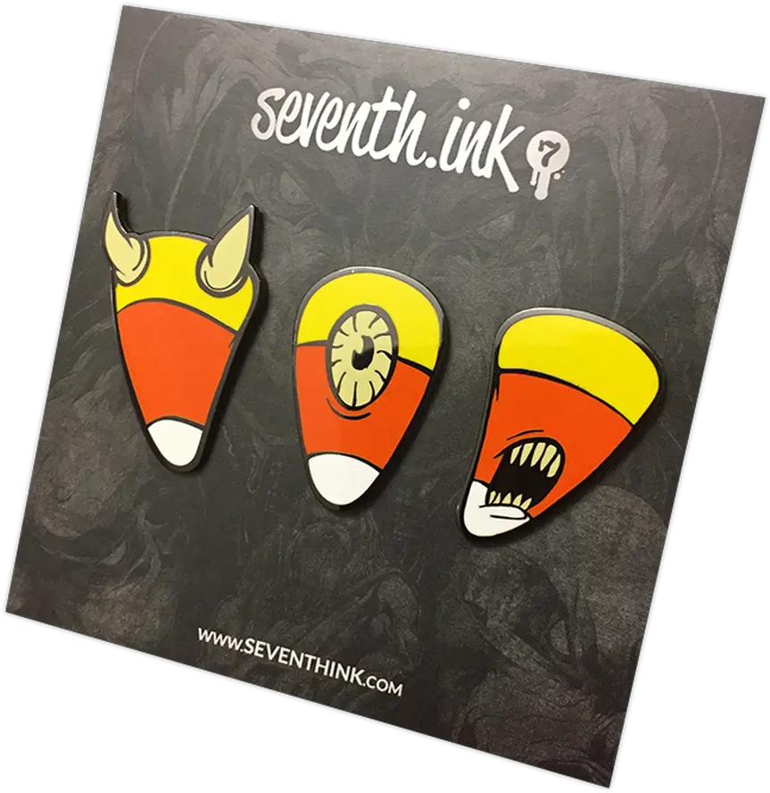  Candy Corn Enamel Pin Set All Three Pins Plectrum Png Candy Corn Transparent