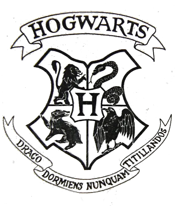  Hogwarts Crest File From A Harry Potter Transparent Hogwarts Crest Black And White Png Harry Potter Logo Png