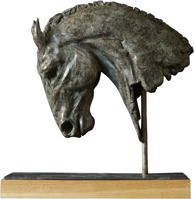  Roman Horse By Edward Waites 2019 Sculpture Bronze Singulart Bronze Horse Head Sculpture Png Roman Bust Png