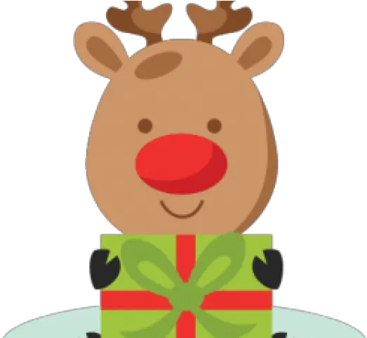  Reindeer Clipart Present Cartoon Png Reindeer Clipart Png