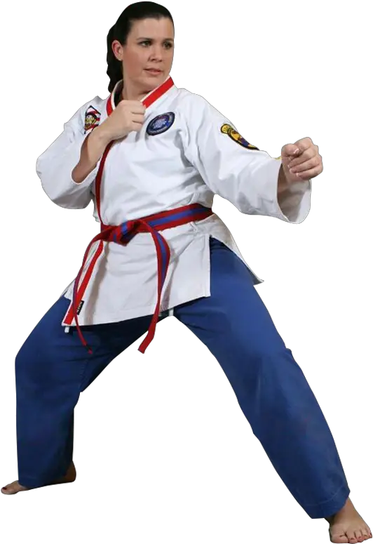  Download Woman In A Martial Arts Stance Karate Full Size Png Martial Arts Stance Karate Png