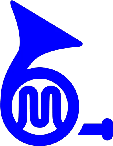  Blue French Horn Icon Free Blue Music Icons Blue French Horn Png French Png