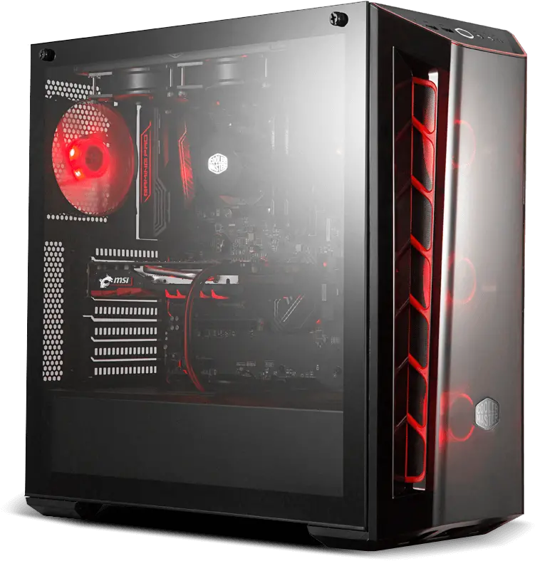  Helix Affordable High Performance Gaming Pc Utopia Computers Boitier Cooler Master Rouge Png Gaming Pc Png