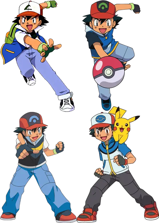  Download Ygrrbjh Ash Ketchum All Costumes Png Image With Ash I Choose You Pokemon Ash Ketchum Png