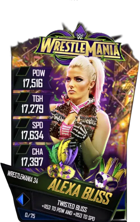  Alexa Bliss Wwe Supercard Season 2 Debut Wwe Supercard Alexa Bliss Wwe Supercard Wrestlemania Png Alexa Bliss Png