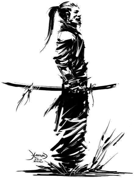  Download Warrior Art Knight Katana Samurai Drawing Clipart Samurai Sketch Png Samurai Sword Icon