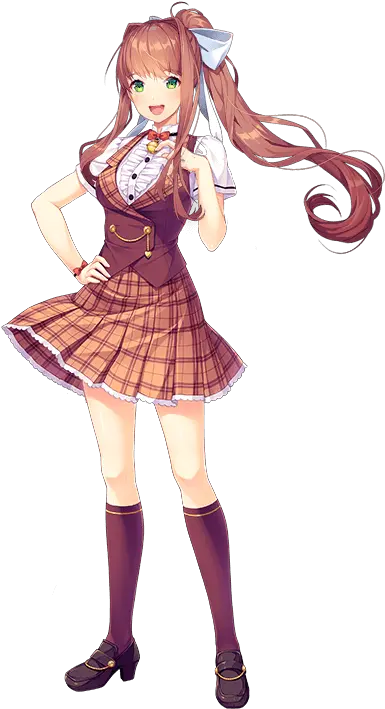  Doki Literature Club Monika With Monika Doki Doki Literature Club Png Doki Doki Literature Club Logo Png