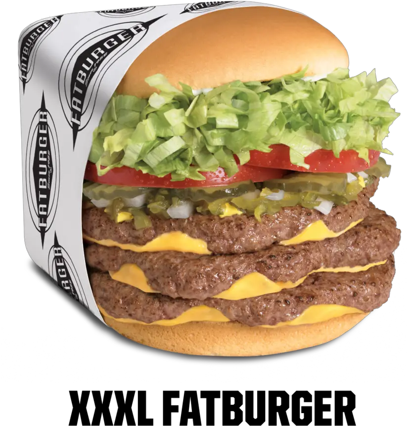  Download Image Of Xxxl Fatburger Fat Burgers Las Vegas Fatburger Triple X Challenge Png Fat Guy Png