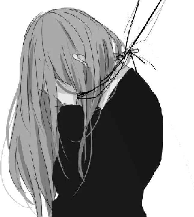  Drawn Sadness Sad Thing De Chicas Anime Tristes Sad Anime Girl Black And White Png Sad Anime Girl Png