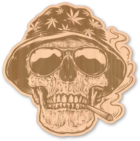  Download Maple Wood Sticker Skull With Joint Tattoo Png Skull Vector Png