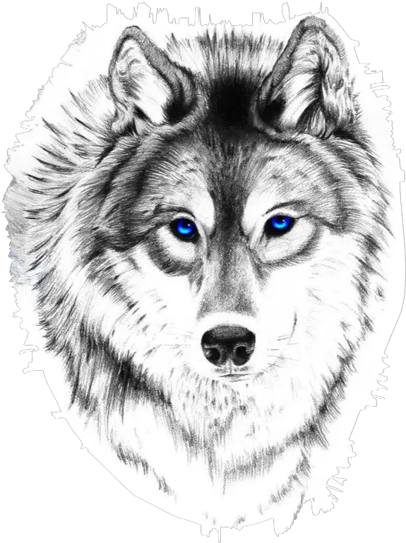  Wolf And Moon Tattoo Face Small Wolf Tattoo Blue Eyes Png Wolf Face Png