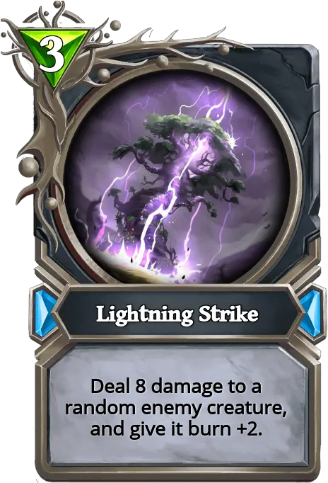  Lightning Strike Rare Nature Spell Gods Unchained Pc Game Png Lightning Strike Png