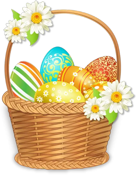  Easter Eggs Png Easter Egg Basket Png Easter Basket Png