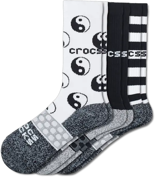  Crocs Socks Adult Crew Easy Icon 3 Pack Top Png Ez Icon