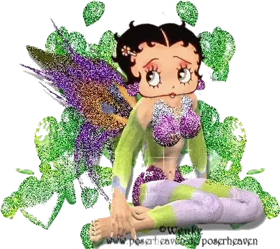  Betty Boob Shimmering Fairy Dust Sticker Betty Boob Mythical Creature Png Tit Icon