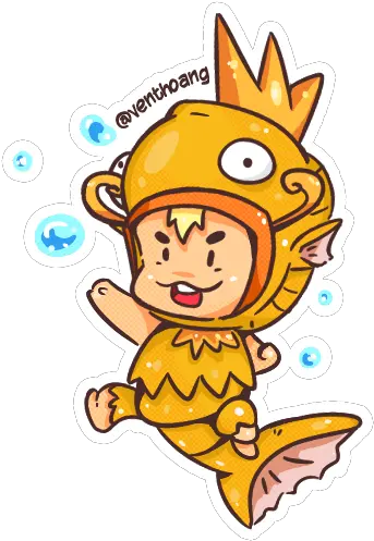  Recolor Pokemon Shiny Magikarp Kid Magrimp Vent Hoang Fictional Character Png Magikarp Transparent