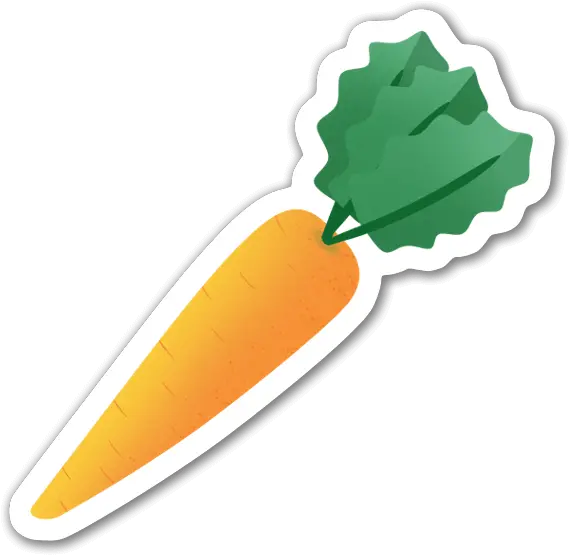  Die Cut Carrot U2013 Stickerapp Shop Baby Carrot Png Carrot Icon