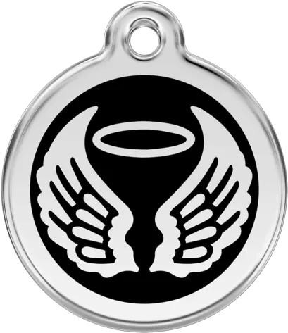  Red Dingo Angel Wings Dog Tag Solid Png Angel Wings Icon For Facebook