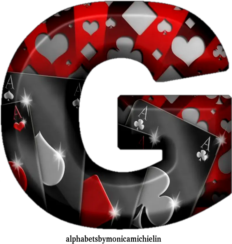  Monica Michielin Alphabets Red Black Suit Playing Cards Png Numbers Icon