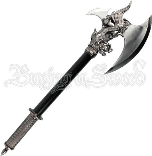  Oriental Dragon Battle Axe Battle Axe Medieval Weapons Png Battle Axe Png