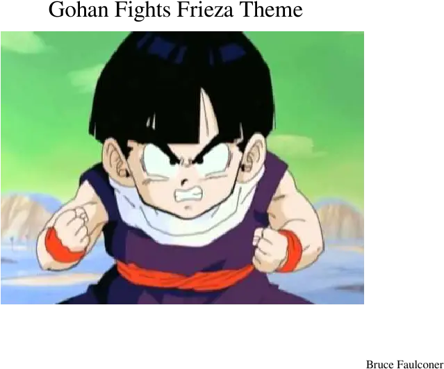  Gohan Fights Frieza Theme Sheet Music Composed By Bruce Fictional Character Png Gohan Icon