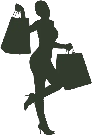  Transparent Png Svg Vector File Silueta De Mujer Comprando Png Shopping Bags Png