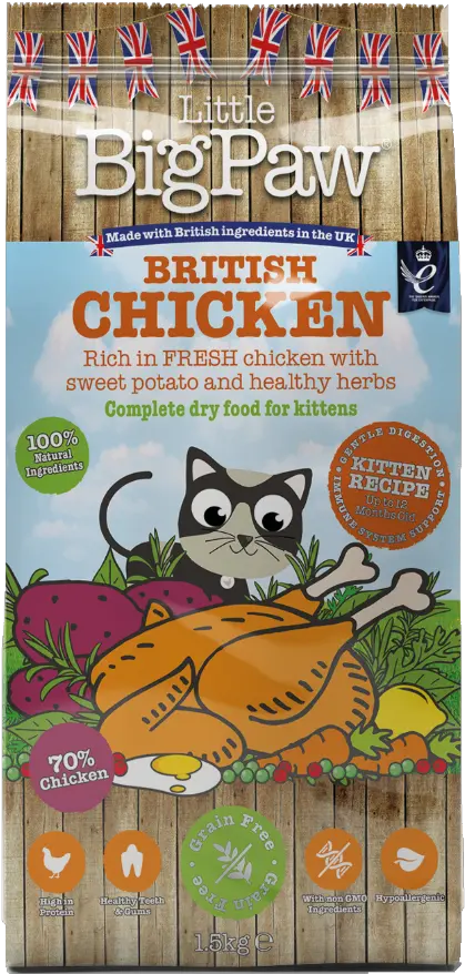  British Chicken Complete Dry Food For Kittens 15kg Love Png Kitten Png