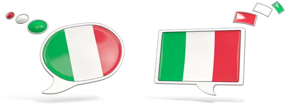  Two Speech Bubbles Italian Speech Bubble Png Italian Flag Png