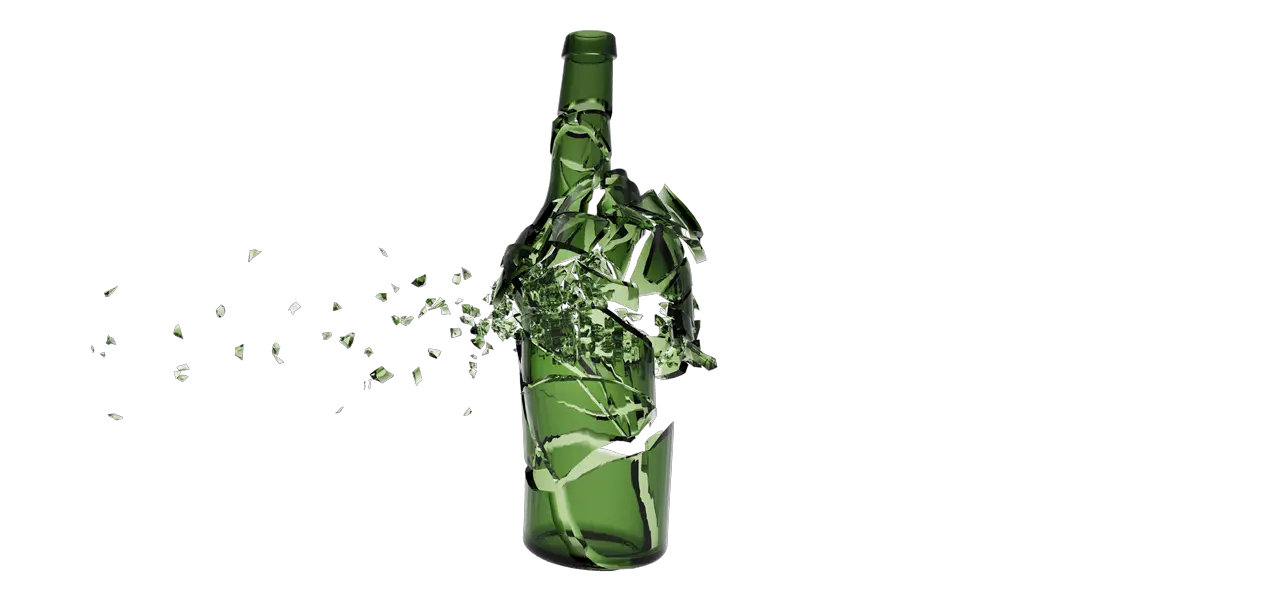  Download Breaking Conventions Beer Broken Bottle Png Champagne Bottle Png