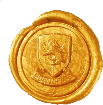  Download Hd Gold Wax Seal Png Hufflepuff Wax Seal Hufflepuff Siegel Hufflepuff Png