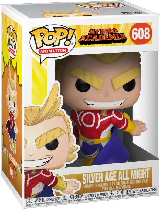  My Hero Academia All Might Silver Age Funko Png All Might Transparent