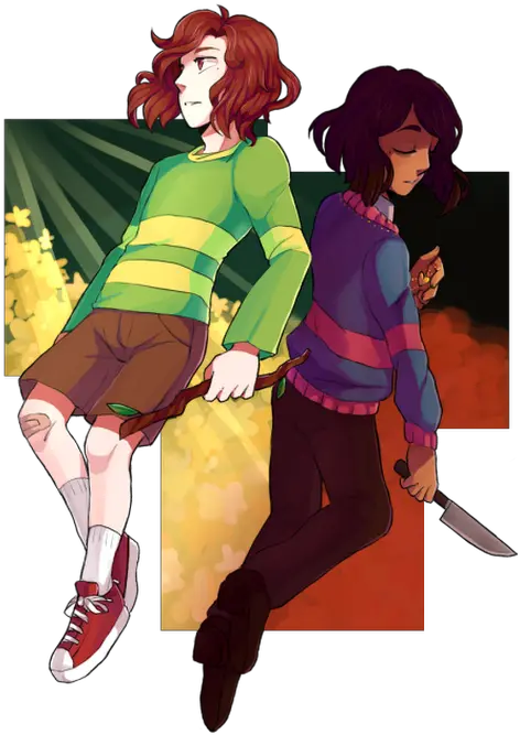  Download Hd Photo Betty Chara Frisk X Sans Transparent Png Underswap Frisk And Chara Chara Transparent