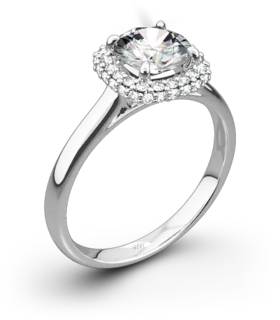  Selene Solitaire Engagement Ring Triple Stone Engagement Ring Png Halo Ring Png