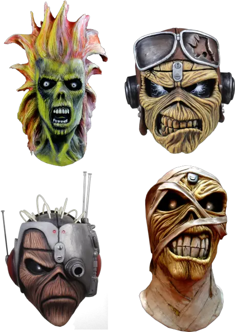  Four New Eddie Masks For Halloween Released By Iron Maiden Iron Maiden Mask Png Iron Maiden Png