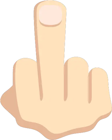  Middle Finger Extended Light Skin Tone Png Emoji