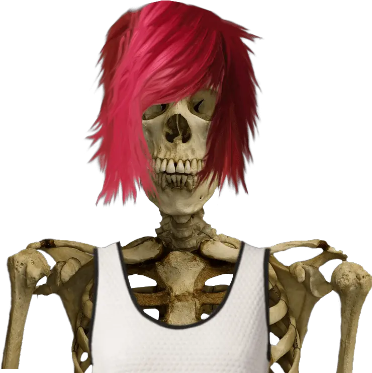  Red Haired Skeleton Transparent Background Free Png Images Skeleton With Red Hair Skeleton Png