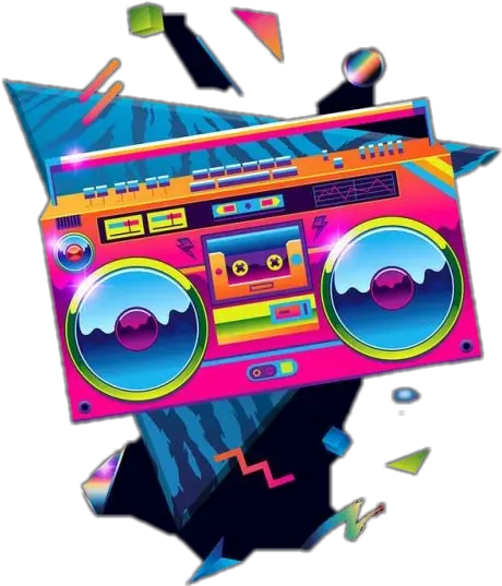  Download Hd Freestickers 90s Retro Boombox Vaporwave Boombox Png 90s Png