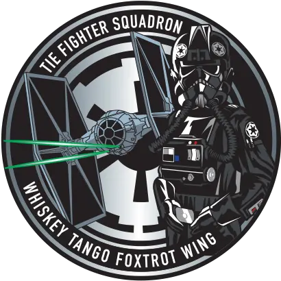  Wtf Sticker Tie Fighter Pilot Silver Monsignor Farrell High School Png Tie Fighter Png