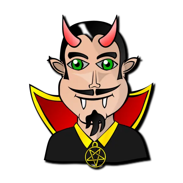  People Faces Face Cartoon Devil Horns Fangs Public Vampire With Horns Png Devil Horns Png