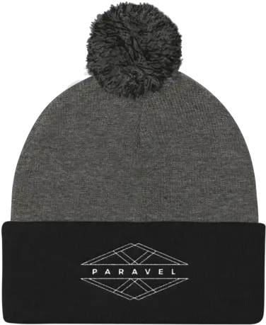  Paravel Geometry Logo Pom Knit Beanie U2014 Beanie Png Pom Pom Png