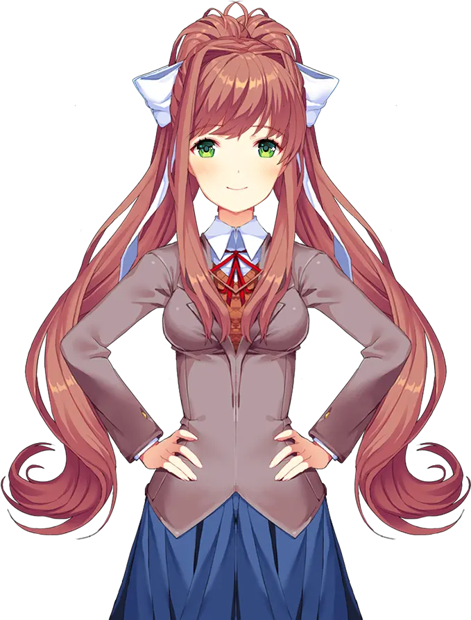  Doki Literature Club Ddlc Monika Png