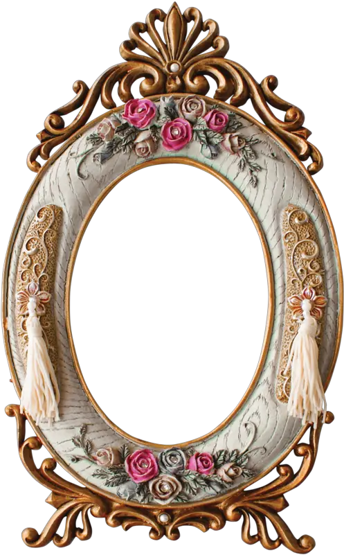  Oval Frame Png Vintage Colors Mirrored Picture Frames Vintage Gold And Silver Frame Oval Frame Png