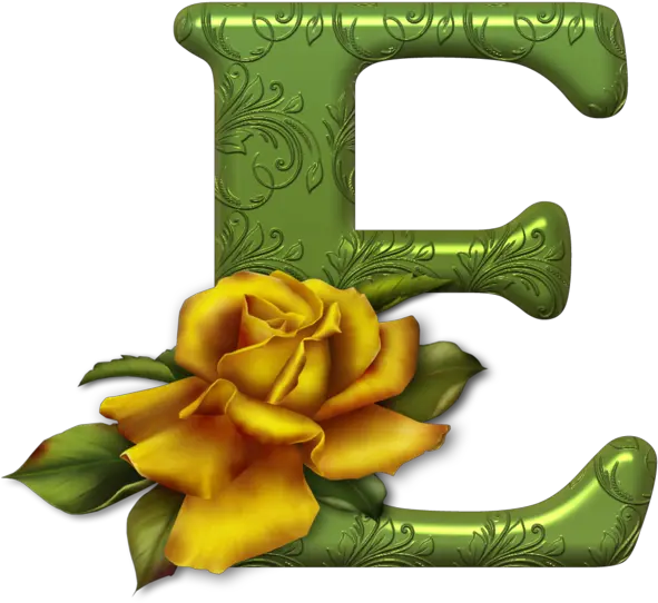  Letter E Png Image Free Download Real Golden Rose Png Letter A Png