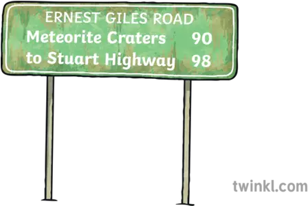  Ernest Giles Road Sign No Background Ks2 Illustration Twinkl Sign Png Road Transparent Background