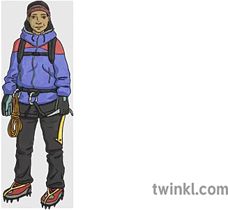  Female Mountain Climber Illustration Twinkl Workwear Png Mountain Climber Icon