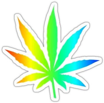  Download Hd Red Weed Leaf Png Rainbow Weed Vector Transparent Weed Leaf Png