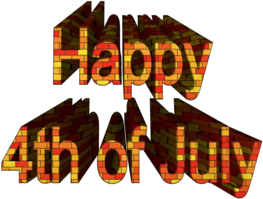  Happy 4th Of July 3d Text Uv Associates Independence Day Png Happy 4th Of July Png