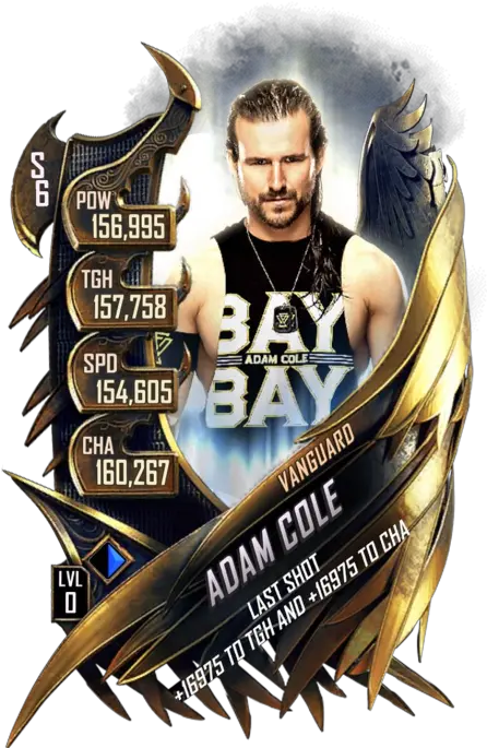  Adam Cole Wwe Supercard Vanguard Cards Png Adam Cole Png