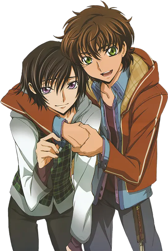  Download Png Male Best Friends Anime Png Image With No Code Geass Suzaku And Lelouch Male Png